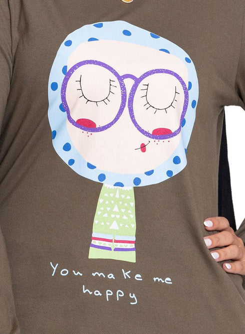 Oily Printed Long - Sleeve Design 37 - Khotwh